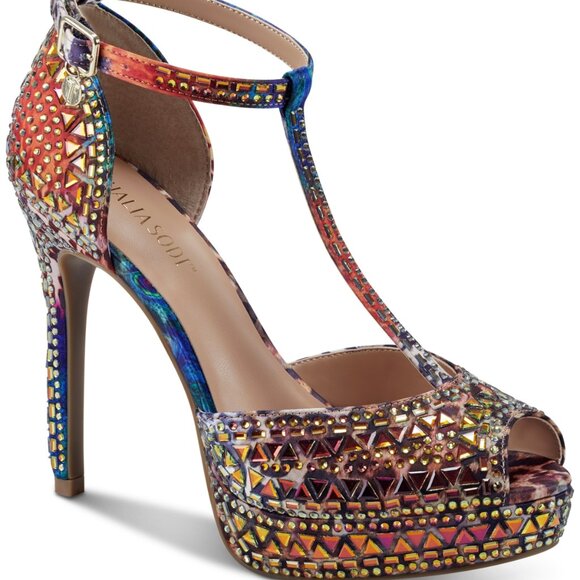Thalia Sodi Women's Chace Embellished Platform Pumps - Exotic Multi - Picture 1 of 1